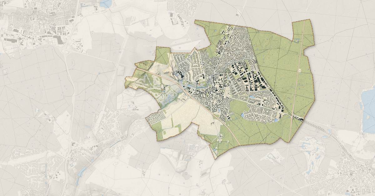 Portrait cartographique de Ozoir-la-Ferrière : relief, eau, forêts, bâti et voies, calculés à partir des données de l'IGN