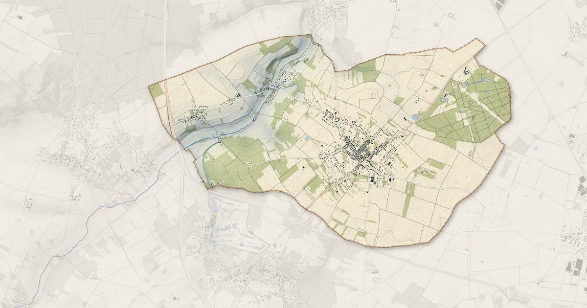 Portrait cartographique de Perthes : relief, eau, forêts, bâti et voies, calculés à partir des données de l'IGN