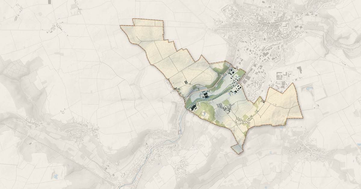 Portrait cartographique de Poigny : relief, eau, forêts, bâti et voies, calculés à partir des données de l'IGN