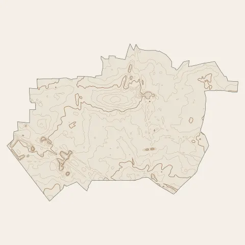 Réau : courbes de niveau