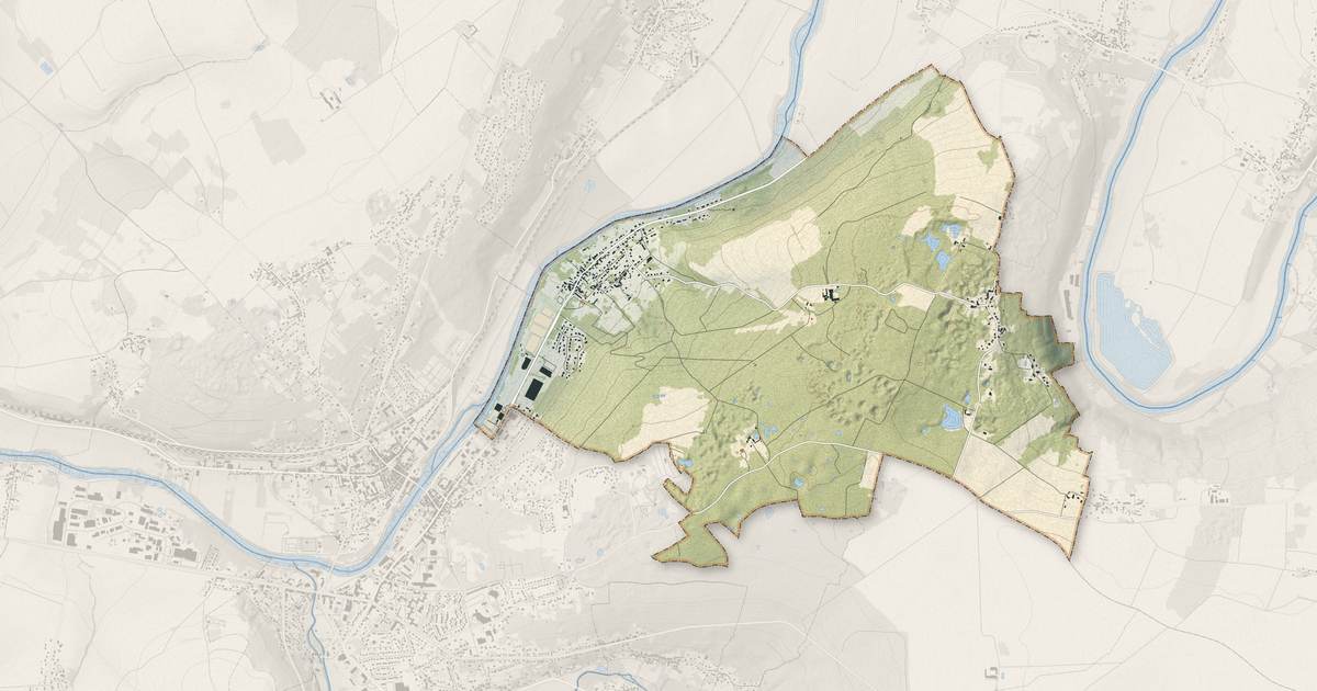 Portrait cartographique de Reuil-en-Brie : relief, eau, forêts, bâti et voies, calculés à partir des données de l'IGN