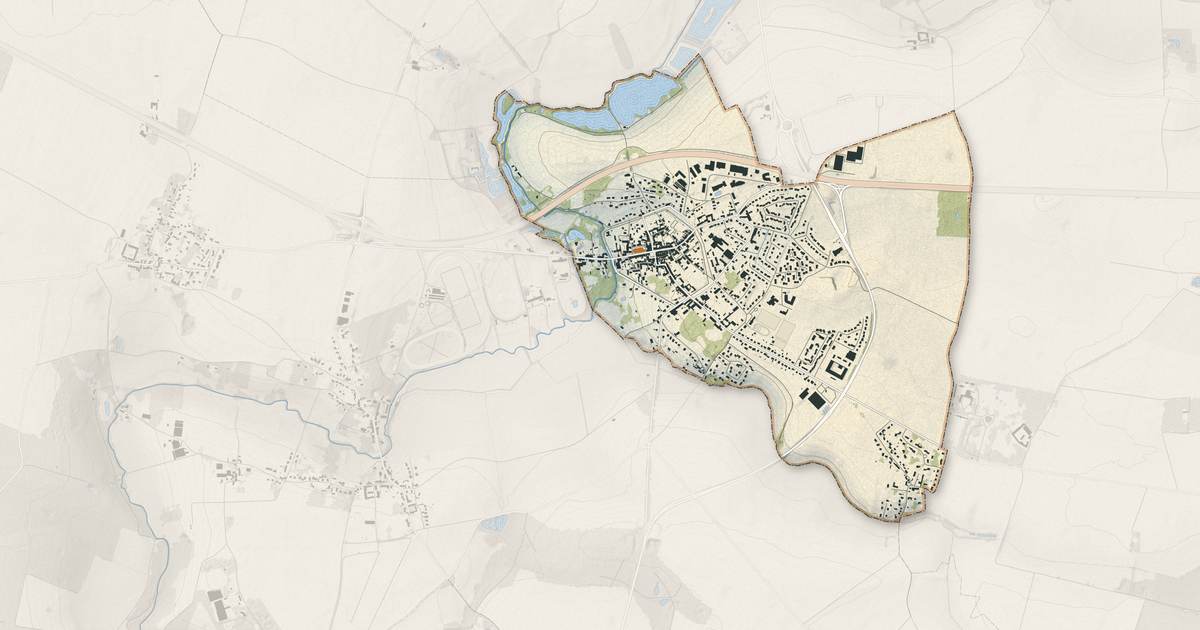 Portrait cartographique de Rozay-en-Brie : relief, eau, forêts, bâti et voies, calculés à partir des données de l'IGN