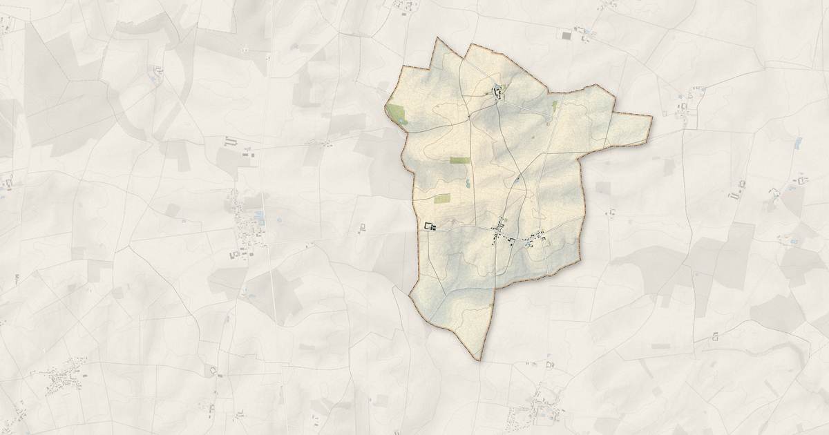Portrait cartographique de Rupéreux : relief, eau, forêts, bâti et voies, calculés à partir des données de l'IGN
