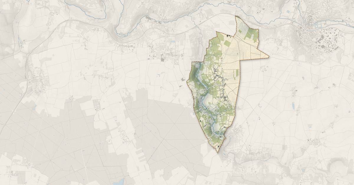 Portrait cartographique de Saint-Augustin : relief, eau, forêts, bâti et voies, calculés à partir des données de l'IGN