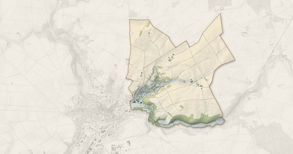 Portrait cartographique de Saint-Brice : relief, eau, forêts, bâti et voies, calculés à partir des données de l'IGN