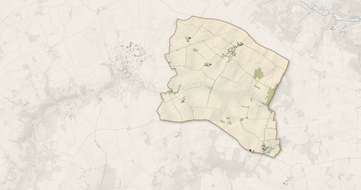 Portrait cartographique de Saint-Léger : relief, eau, forêts, bâti et voies, calculés à partir des données de l'IGN