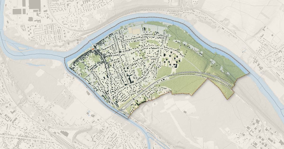 Portrait cartographique de Saint-Mammès : relief, eau, forêts, bâti et voies, calculés à partir des données de l'IGN