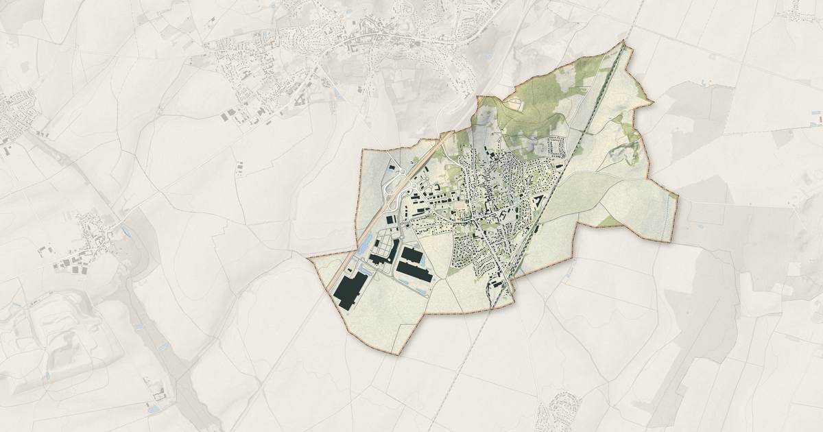 Portrait cartographique de Saint-Mard : relief, eau, forêts, bâti et voies, calculés à partir des données de l'IGN