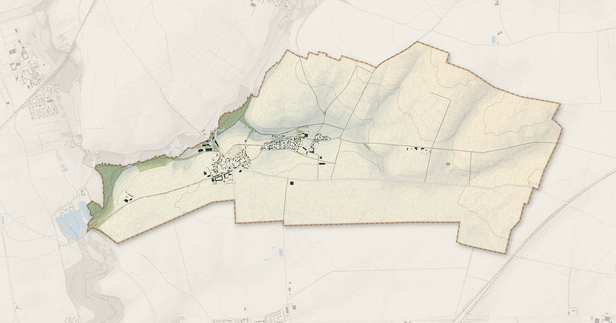 Portrait cartographique de Saint-Mesmes : relief, eau, forêts, bâti et voies, calculés à partir des données de l'IGN