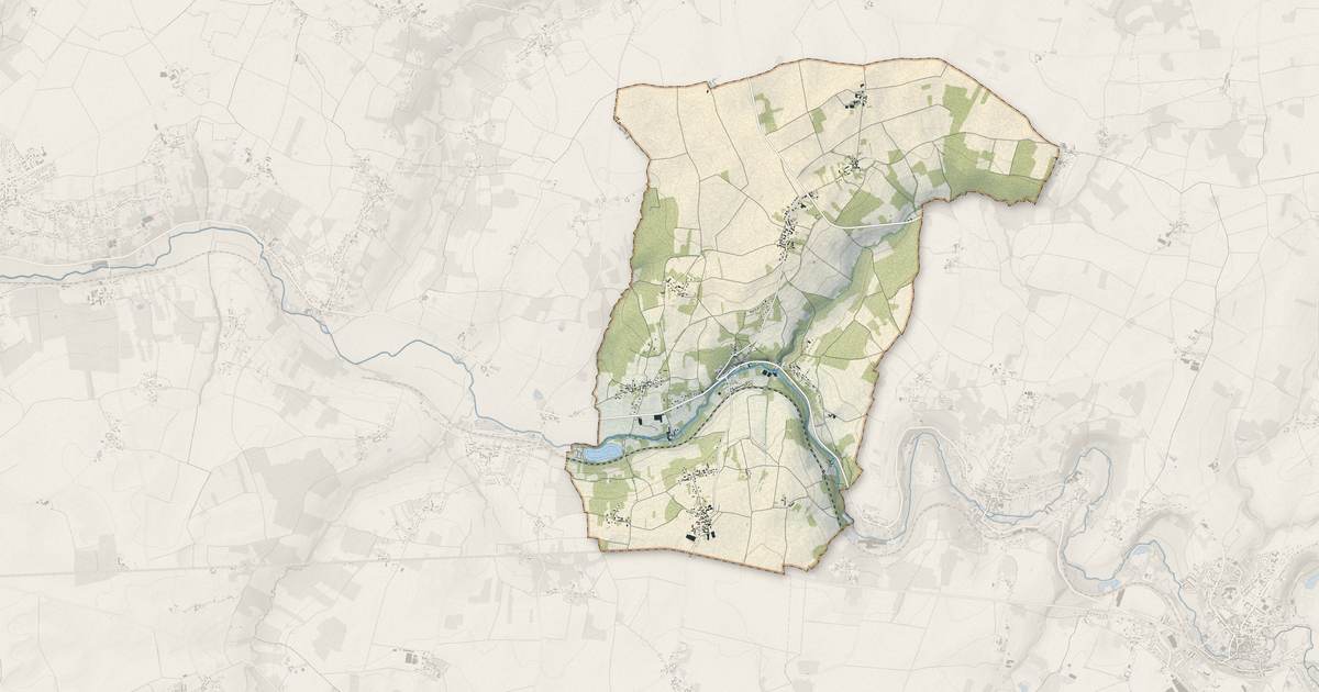 Portrait cartographique de Saint-Rémy-de-la-Vanne : relief, eau, forêts, bâti et voies, calculés à partir des données de l'IGN
