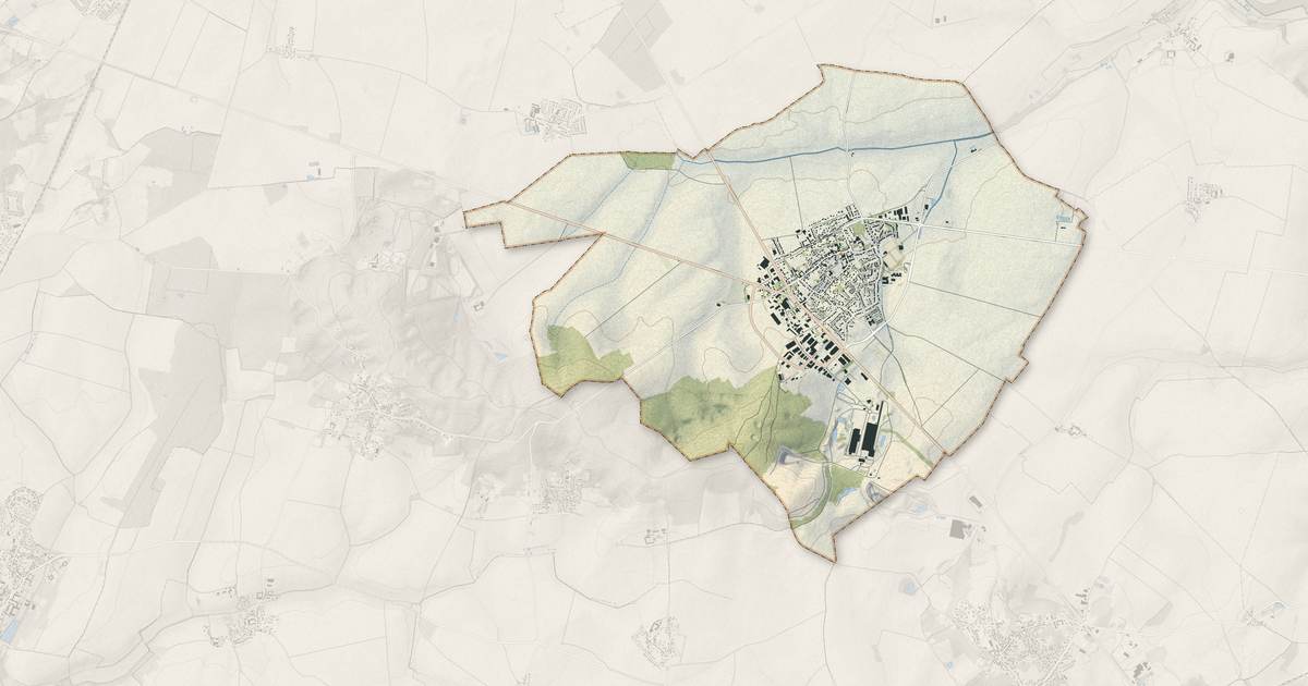 Portrait cartographique de Saint-Soupplets : relief, eau, forêts, bâti et voies, calculés à partir des données de l'IGN