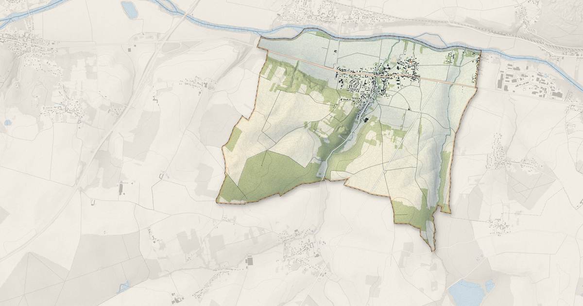 Portrait cartographique de Sammeron : relief, eau, forêts, bâti et voies, calculés à partir des données de l'IGN