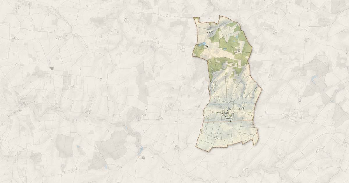Portrait cartographique de Sancy-lès-Provins : relief, eau, forêts, bâti et voies, calculés à partir des données de l'IGN