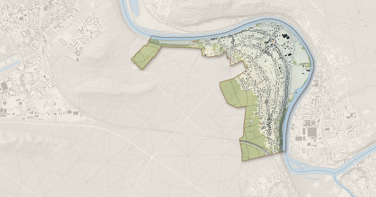 Portrait cartographique de Thomery : relief, eau, forêts, bâti et voies, calculés à partir des données de l'IGN