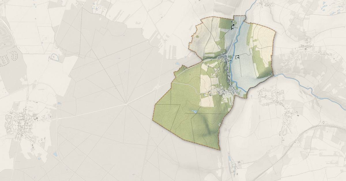 Portrait cartographique de Tigeaux : relief, eau, forêts, bâti et voies, calculés à partir des données de l'IGN