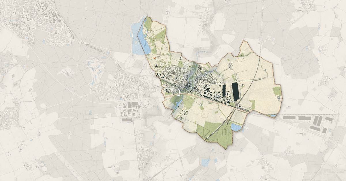 Portrait cartographique de Tournan-en-Brie : relief, eau, forêts, bâti et voies, calculés à partir des données de l'IGN