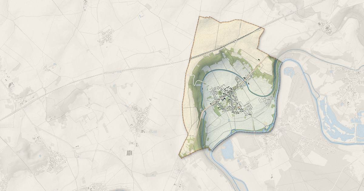 Portrait cartographique de Varreddes : relief, eau, forêts, bâti et voies, calculés à partir des données de l'IGN