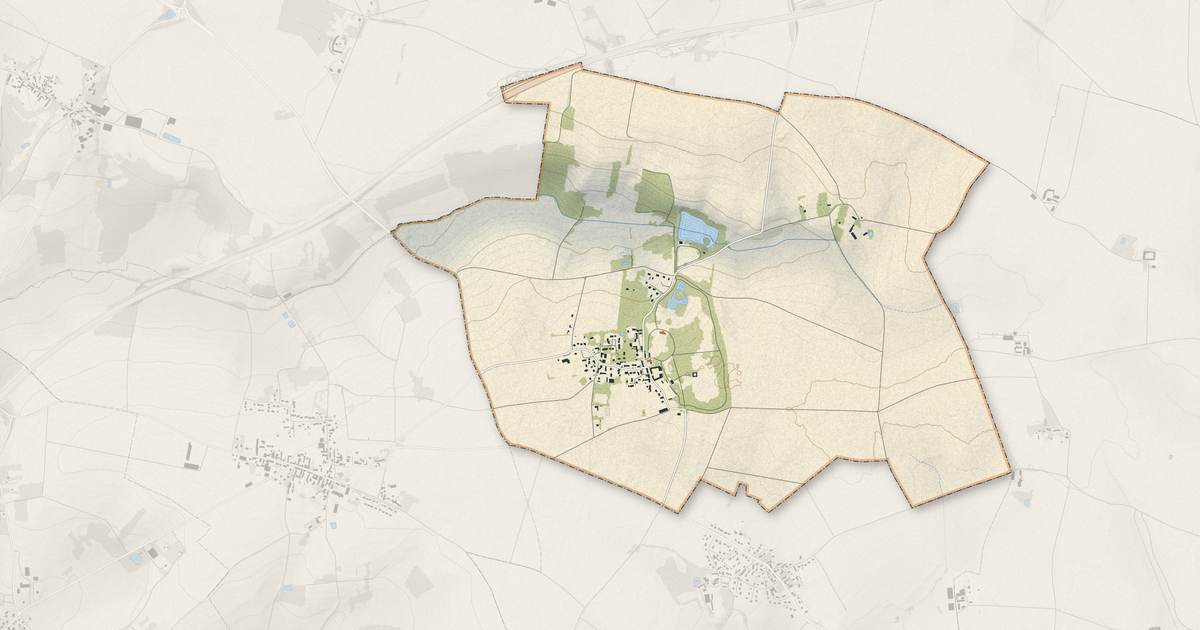 Portrait cartographique de Vaucourtois : relief, eau, forêts, bâti et voies, calculés à partir des données de l'IGN