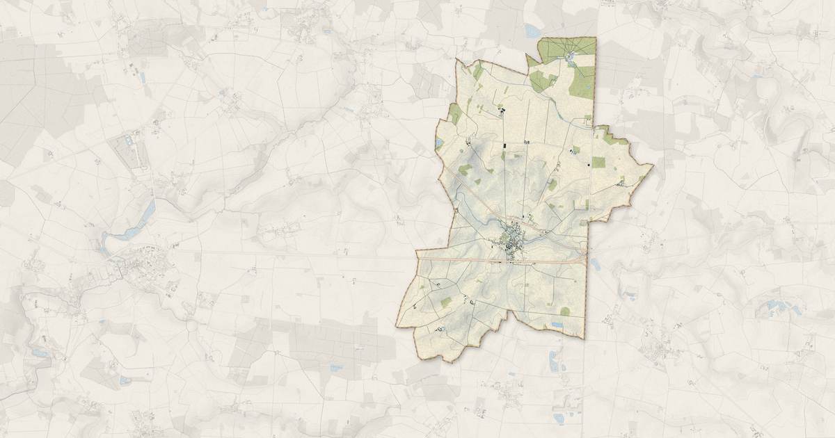 Portrait cartographique de Vaudoy-en-Brie : relief, eau, forêts, bâti et voies, calculés à partir des données de l'IGN