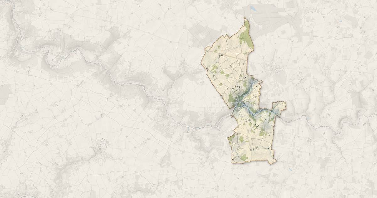 Portrait cartographique de Verdelot : relief, eau, forêts, bâti et voies, calculés à partir des données de l'IGN