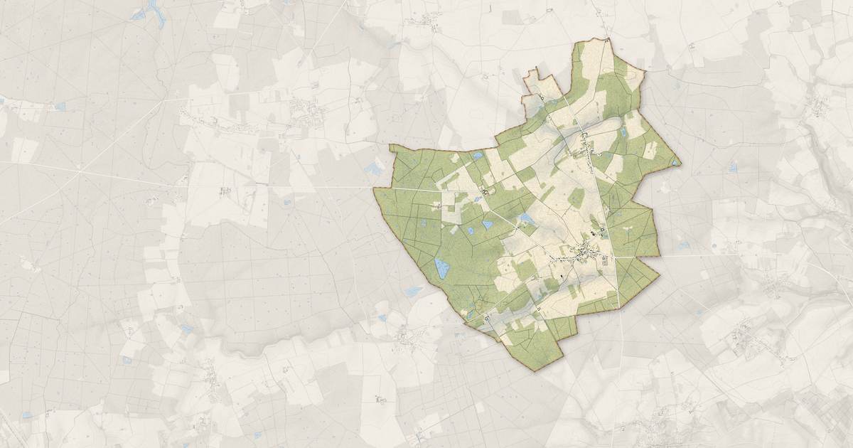 Portrait cartographique de Villeneuve-les-Bordes : relief, eau, forêts, bâti et voies, calculés à partir des données de l'IGN