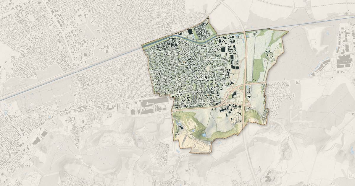 Portrait cartographique de Villeparisis : relief, eau, forêts, bâti et voies, calculés à partir des données de l'IGN