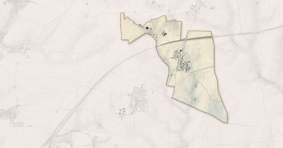 Portrait cartographique de Villeroy : relief, eau, forêts, bâti et voies, calculés à partir des données de l'IGN