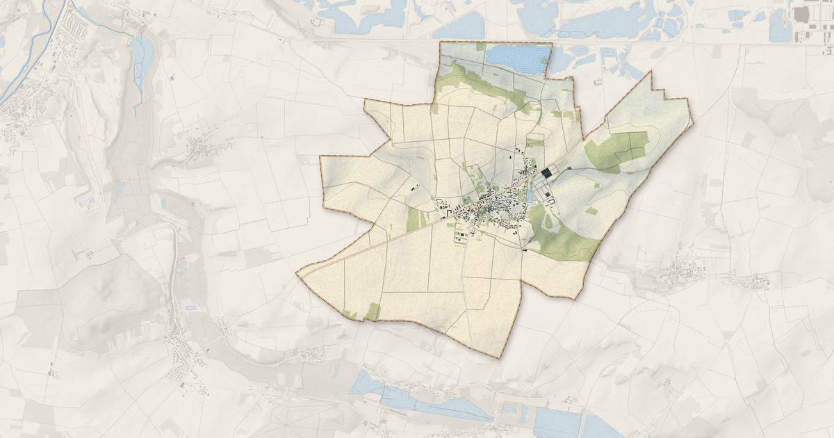 Portrait cartographique de Ville-Saint-Jacques : relief, eau, forêts, bâti et voies, calculés à partir des données de l'IGN