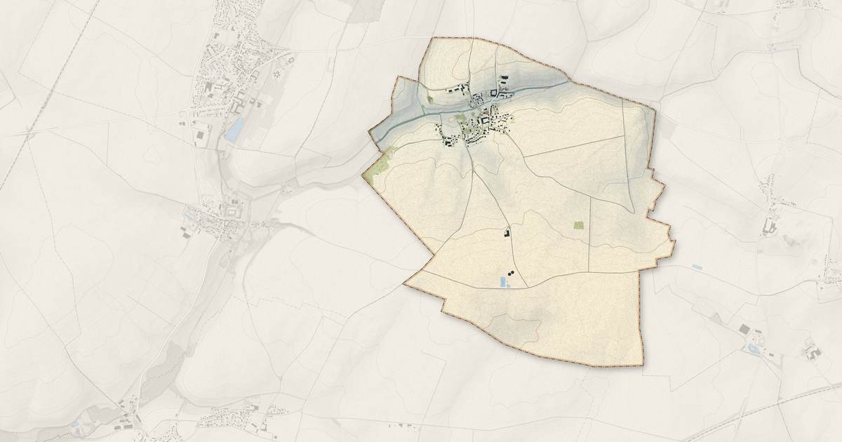 Portrait cartographique de Vinantes : relief, eau, forêts, bâti et voies, calculés à partir des données de l'IGN