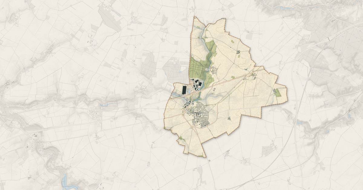 Portrait cartographique de Ablis : relief, eau, forêts, bâti et voies, calculés à partir des données de l'IGN