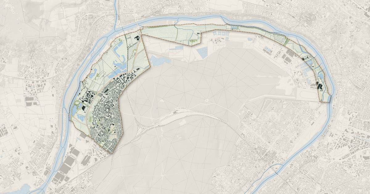 Portrait cartographique de Achères : relief, eau, forêts, bâti et voies, calculés à partir des données de l'IGN