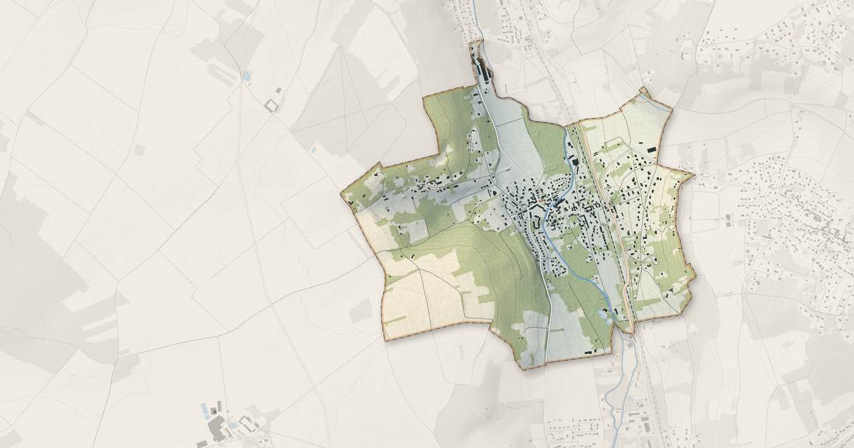 Portrait cartographique de Aulnay-sur-Mauldre : relief, eau, forêts, bâti et voies, calculés à partir des données de l'IGN