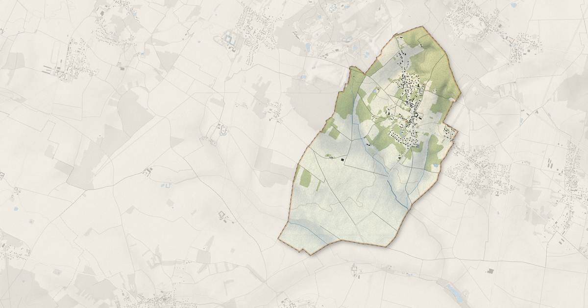 Portrait cartographique de Autouillet : relief, eau, forêts, bâti et voies, calculés à partir des données de l'IGN