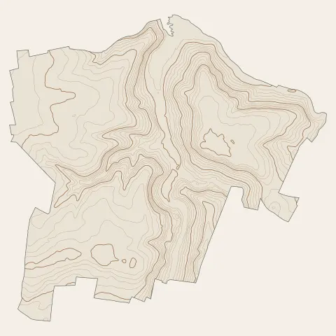 Beynes : courbes de niveau