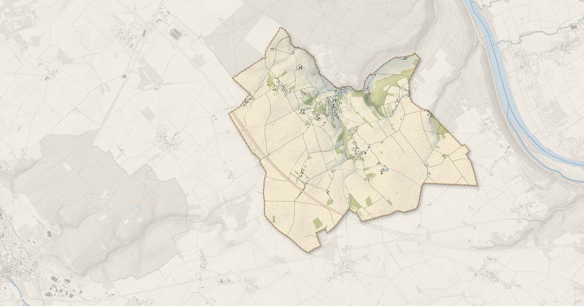 Portrait cartographique de Blaru : relief, eau, forêts, bâti et voies, calculés à partir des données de l'IGN