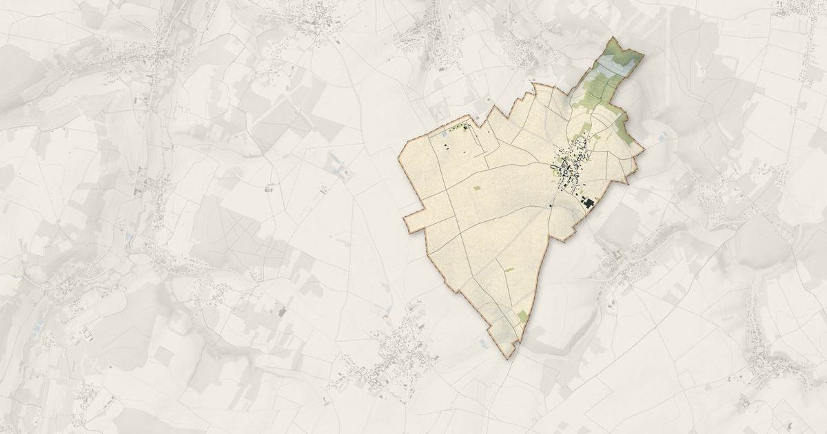 Portrait cartographique de Boinville-en-Mantois : relief, eau, forêts, bâti et voies, calculés à partir des données de l'IGN