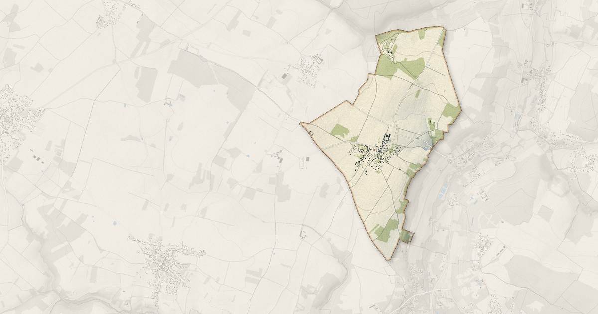 Portrait cartographique de Boinvilliers : relief, eau, forêts, bâti et voies, calculés à partir des données de l'IGN