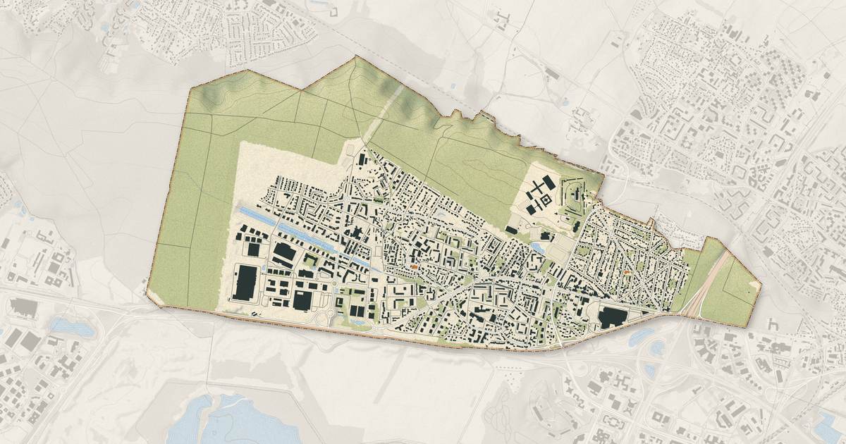 Portrait cartographique de Bois-d'Arcy : relief, eau, forêts, bâti et voies, calculés à partir des données de l'IGN
