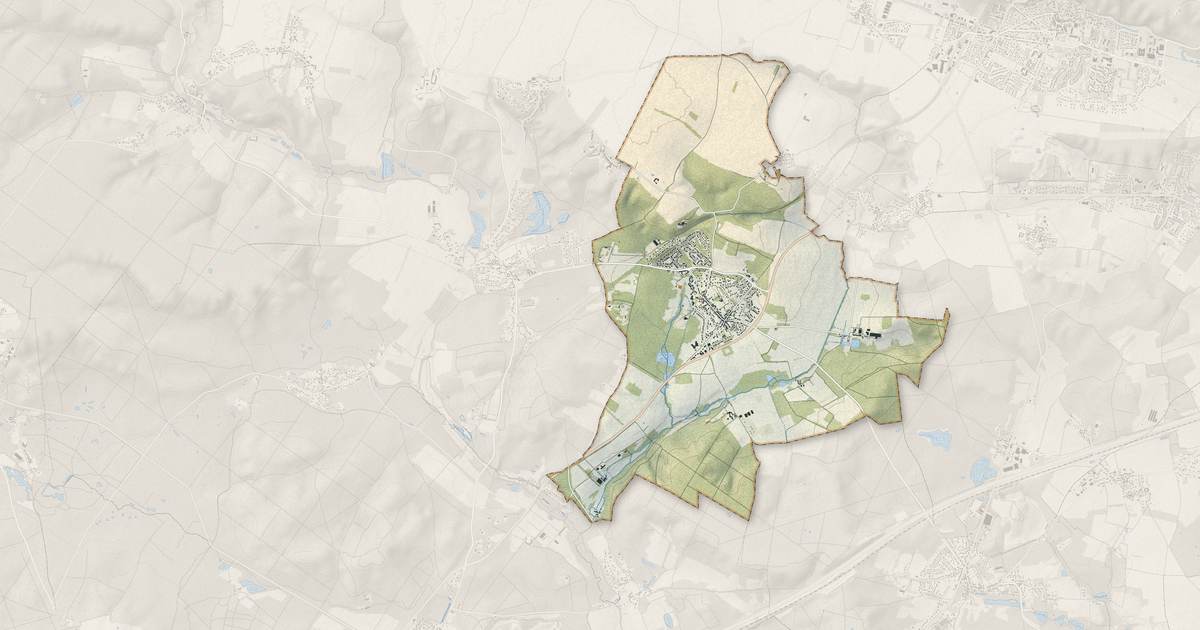Portrait cartographique de Bonnelles : relief, eau, forêts, bâti et voies, calculés à partir des données de l'IGN