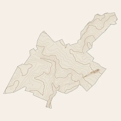 Bréval : courbes de niveau