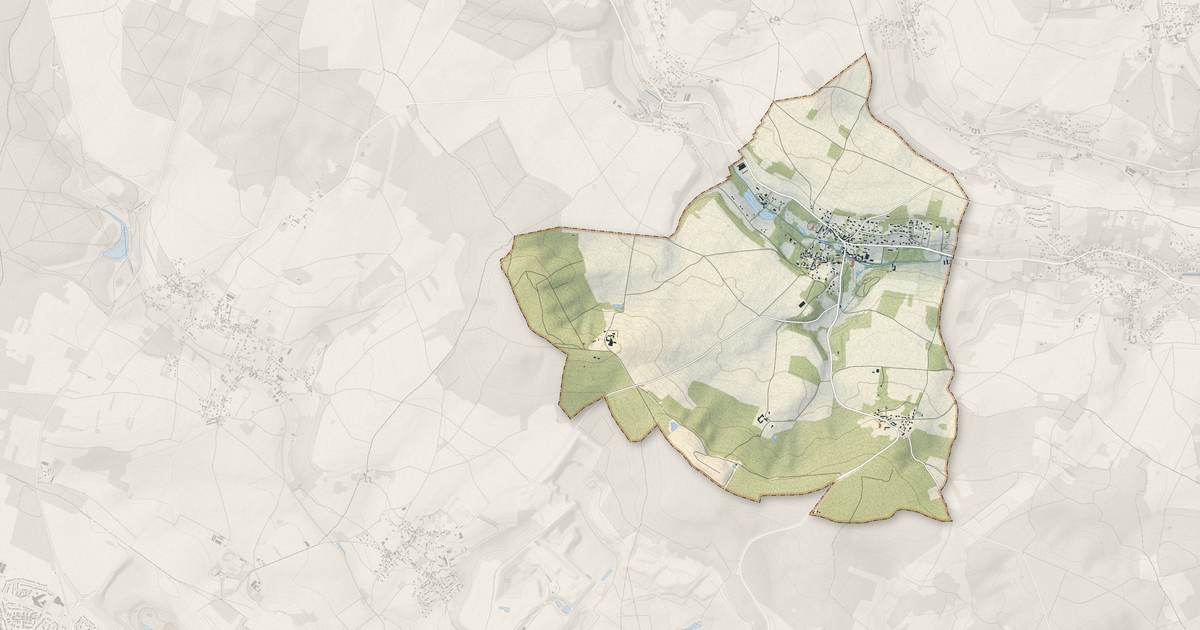 Portrait cartographique de Brueil-en-Vexin : relief, eau, forêts, bâti et voies, calculés à partir des données de l'IGN
