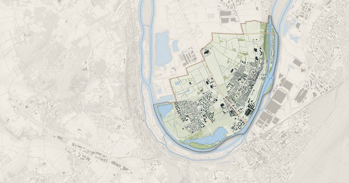 Portrait cartographique de Carrières-sous-Poissy : relief, eau, forêts, bâti et voies, calculés à partir des données de l'IGN