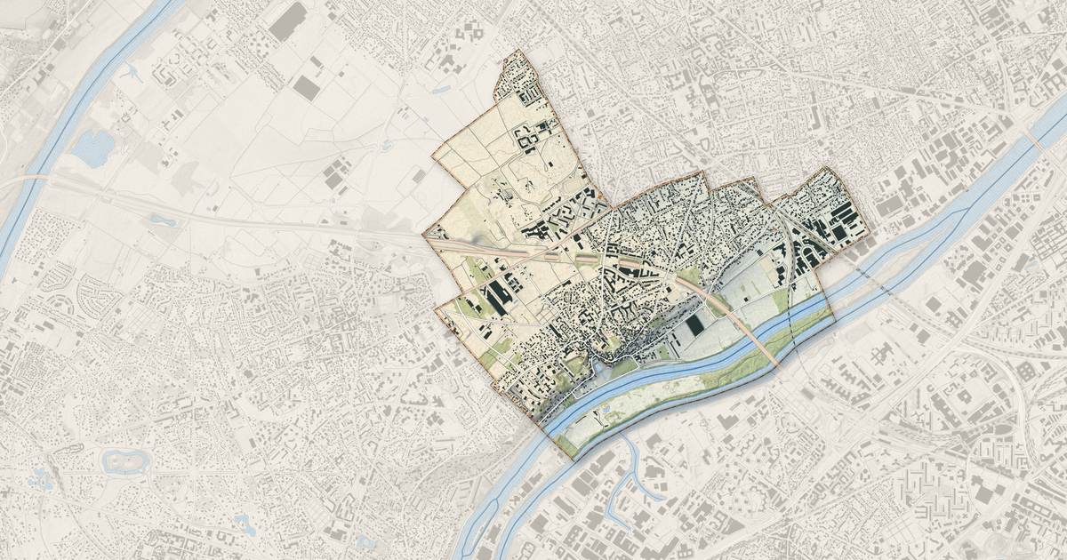 Portrait cartographique de Carrières-sur-Seine : relief, eau, forêts, bâti et voies, calculés à partir des données de l'IGN