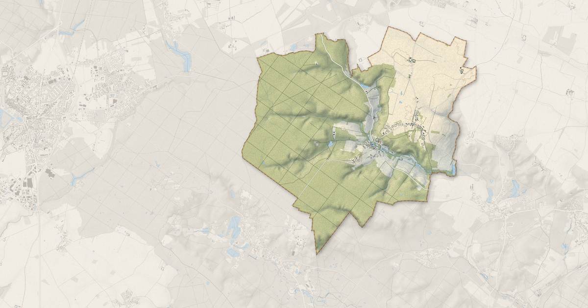 Portrait cartographique de La Celle-les-Bordes : relief, eau, forêts, bâti et voies, calculés à partir des données de l'IGN