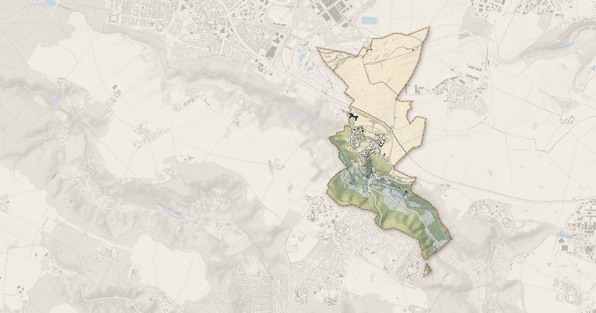 Portrait cartographique de Châteaufort : relief, eau, forêts, bâti et voies, calculés à partir des données de l'IGN
