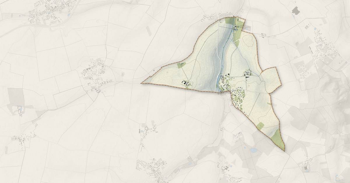 Portrait cartographique de Dannemarie : relief, eau, forêts, bâti et voies, calculés à partir des données de l'IGN