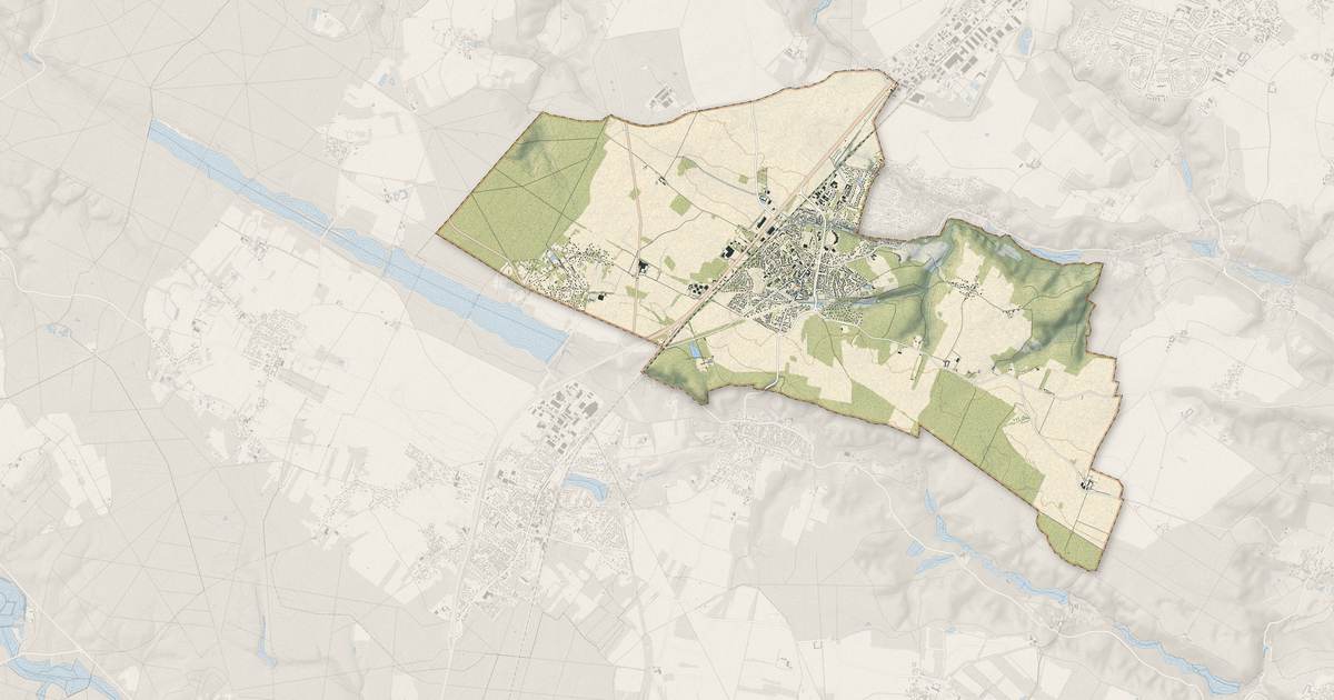 Portrait cartographique de Les Essarts-le-Roi : relief, eau, forêts, bâti et voies, calculés à partir des données de l'IGN