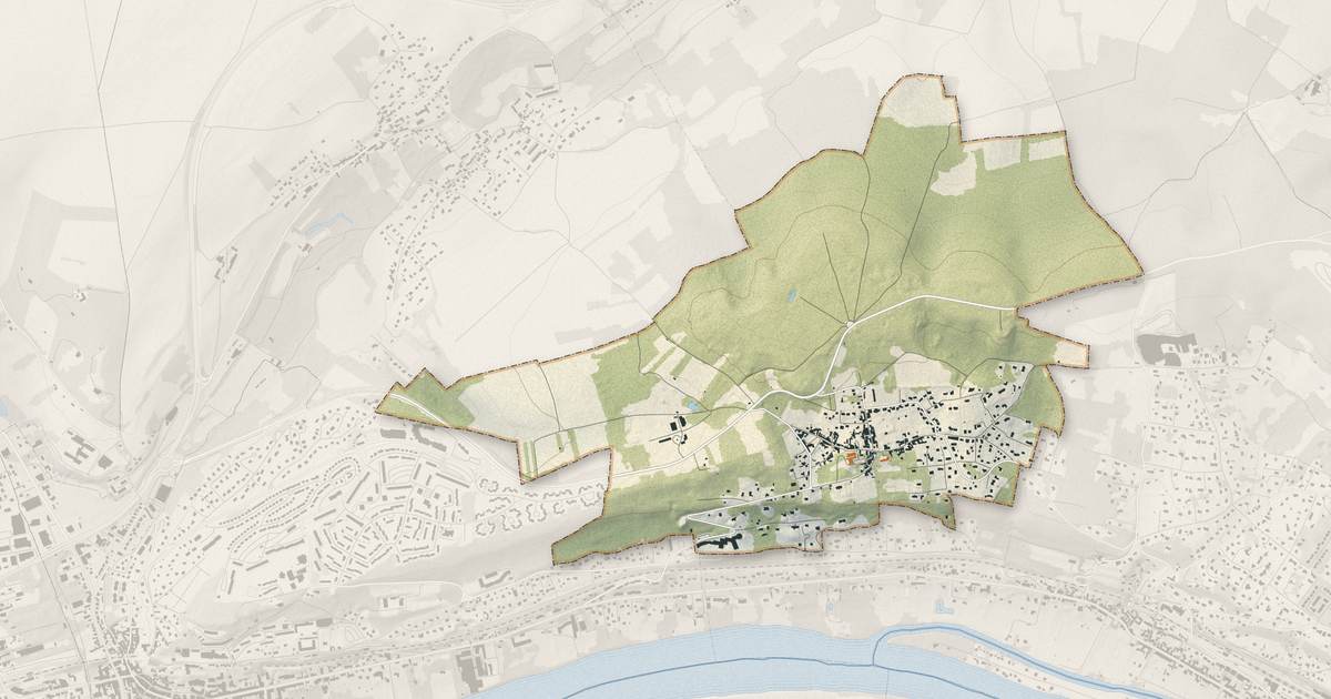 Portrait cartographique de Évecquemont : relief, eau, forêts, bâti et voies, calculés à partir des données de l'IGN