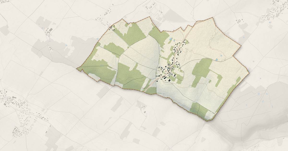 Portrait cartographique de Favrieux : relief, eau, forêts, bâti et voies, calculés à partir des données de l'IGN