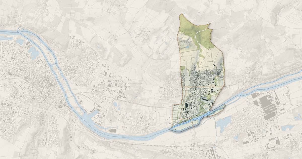 Portrait cartographique de Gargenville : relief, eau, forêts, bâti et voies, calculés à partir des données de l'IGN